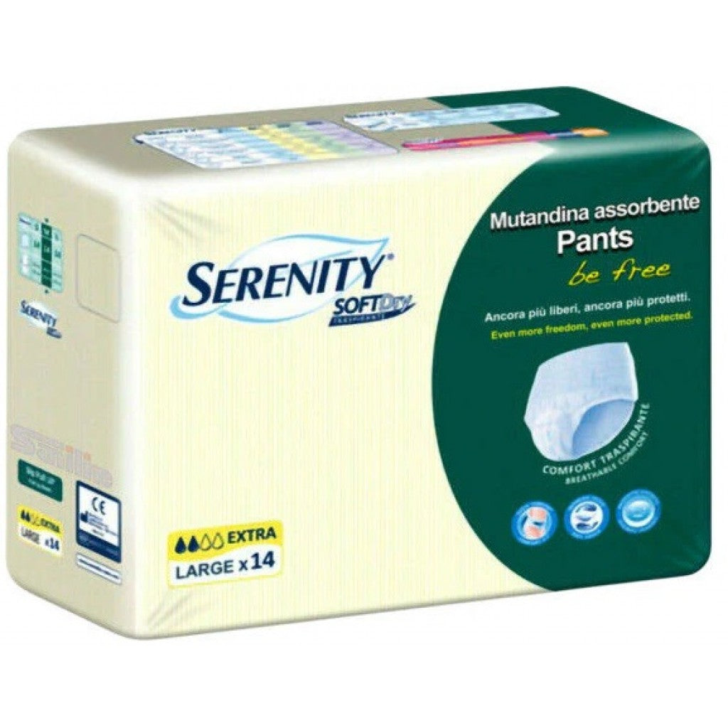 SERENITY Size Large DIAPERS EXTRA ABSORBENCY LEVEL 2 DROPS - Pack of 1 ...