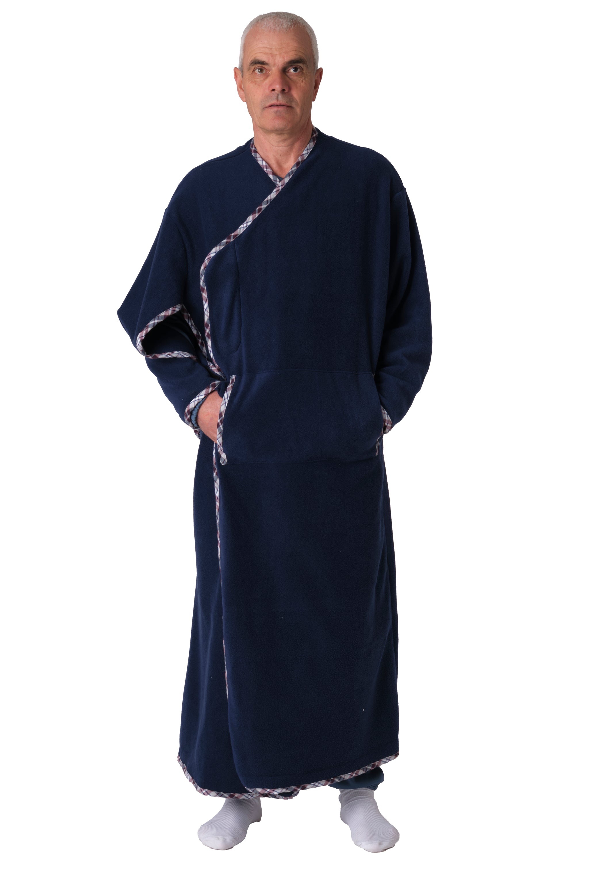 FERRUCCI COMFORT Pigiama Sanitario Invernale Con 3 Zip Sul Dorso E Interno Gambe, Unisex, 9012-F/2, Per Anziani, Alzheimer, Incontinenza (IT, Testo, S, Regular, Regular, Donna - View #6